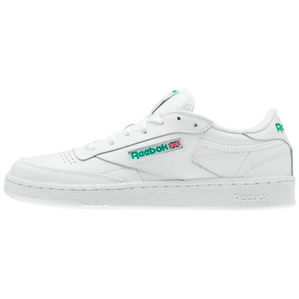 reebok-club-c-85-sneakers-unisex-white-green-ar0456-1 reebok club c papoutsia leyka