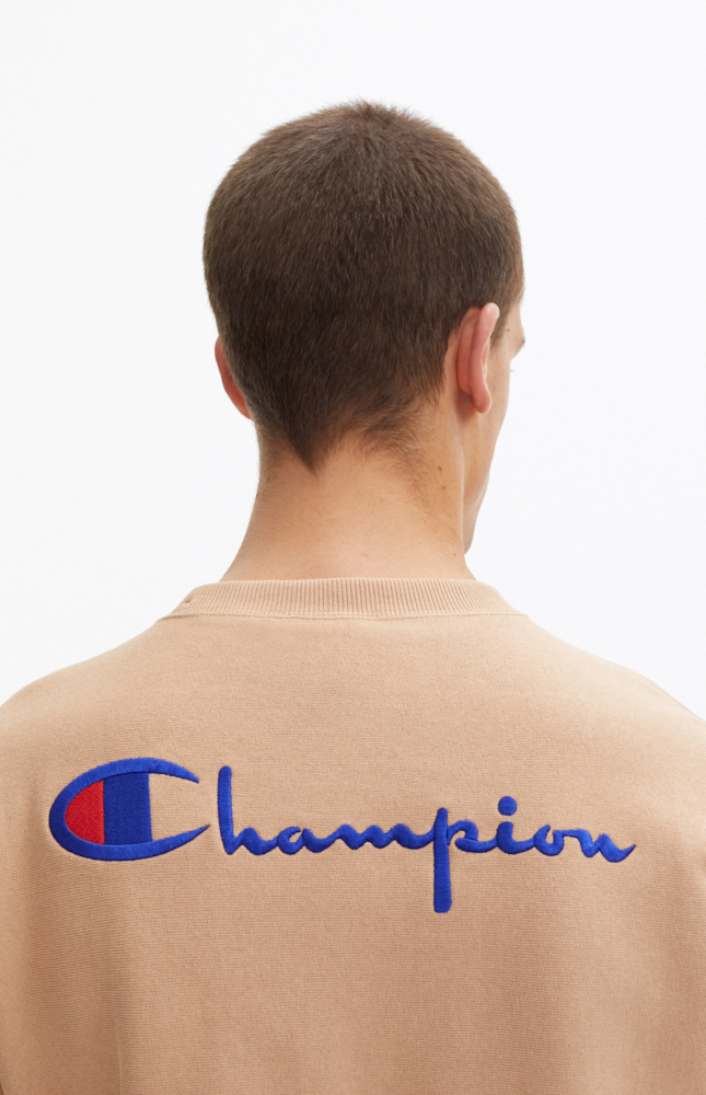 Champion reverse weave hotsell script logo crew sweat