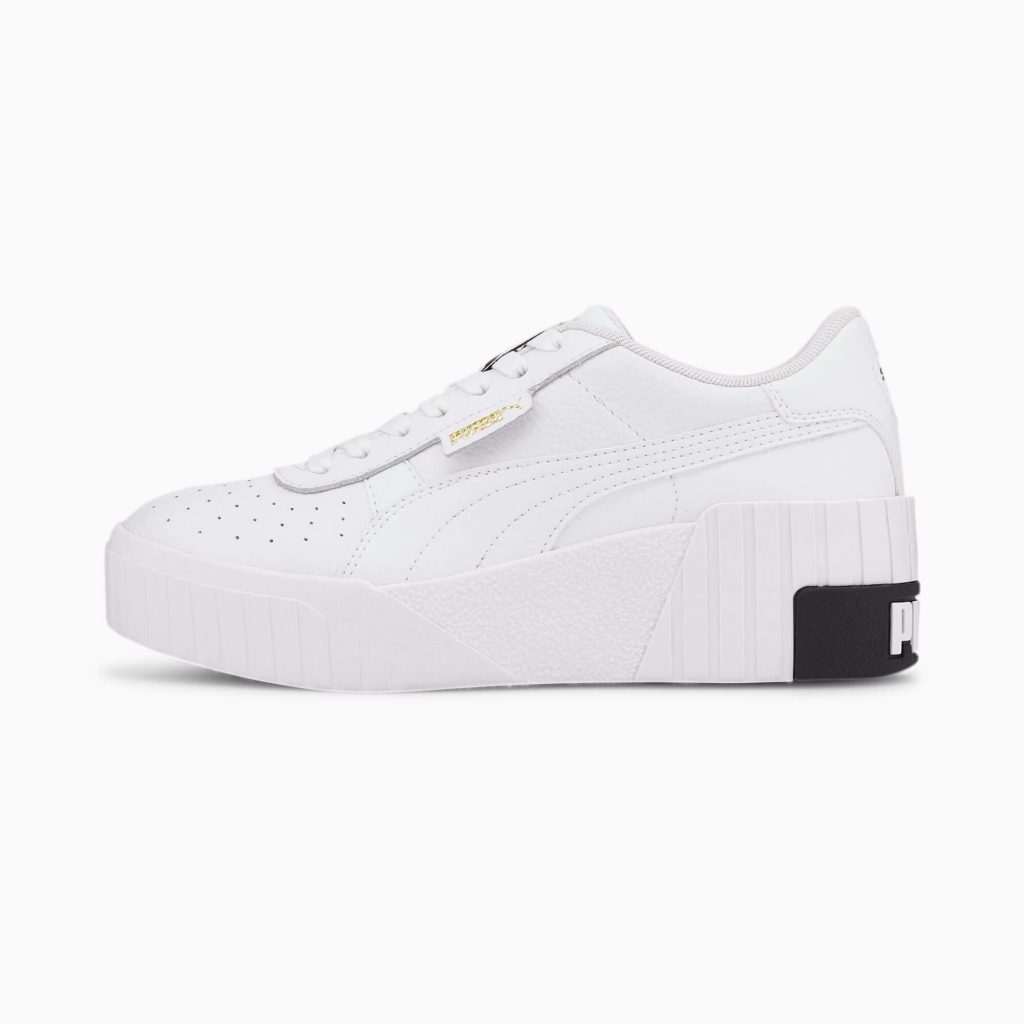 puma cali white wedge