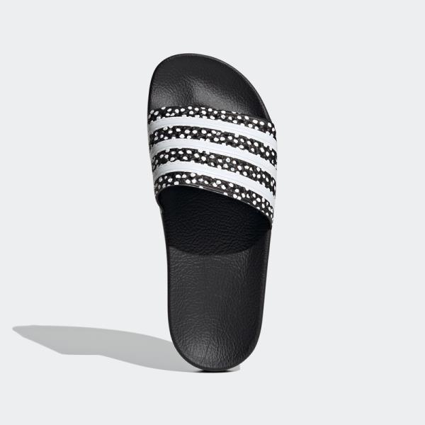 adidas Originals Women s Adilette Slides Sandals Black Polka Dot FX5923 Slide Culture