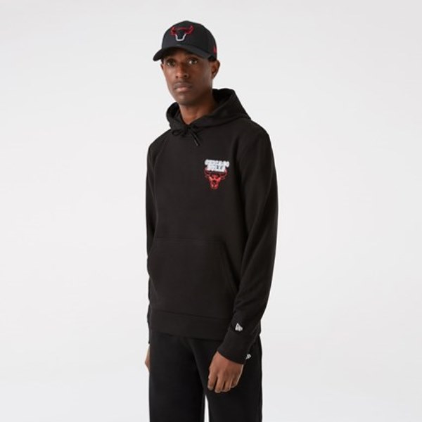 New era NBA Contrast Chicago Bulls Full Zip Sweatshirt Black