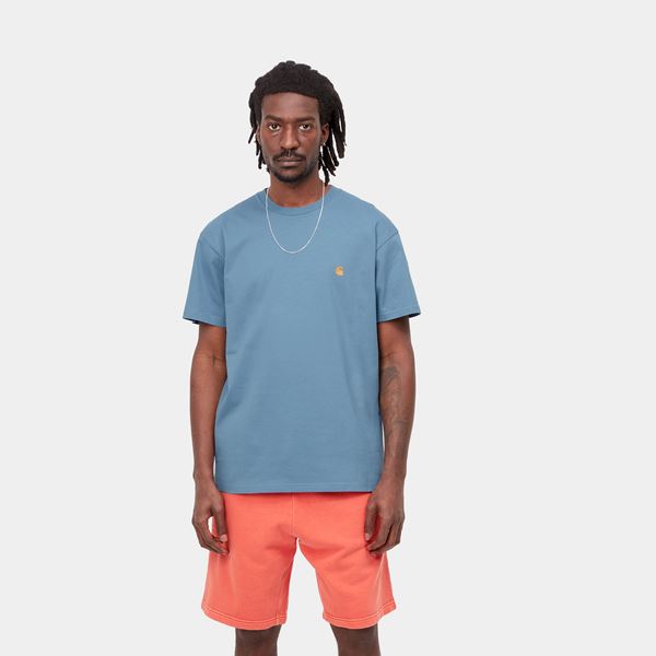 Carhartt-WIP-Men-SS-Chase-T-Shirt-Icy-Water-Gold-I026391-0O6XX-3