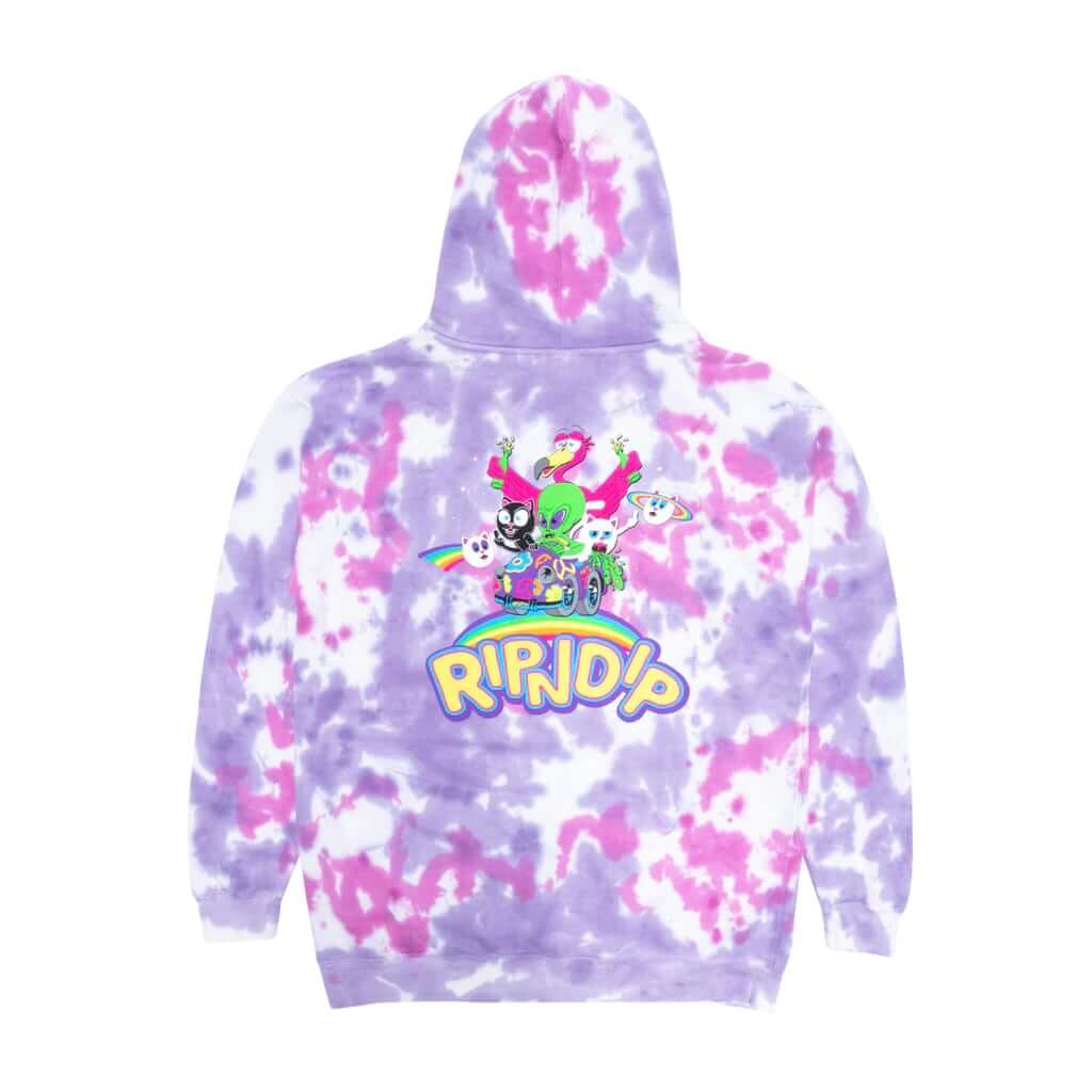 Rip N Dip Friends Forever Hoodie - Pink/Lavender Tie Dye (RND9040