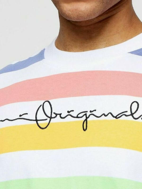 karl-kani-originals-stripe-t-shirt-mens-mint-light-rose-yellow-KM221-027-2-3