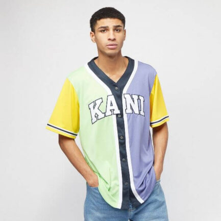Karl Kani Serif Block Baseball Shirt Men's - Mint (KM221-031-1)