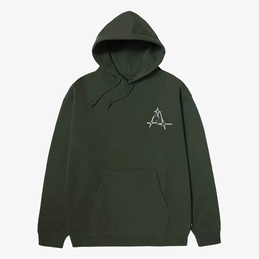 HUF Gleam Pullover Hoodie Hunter Green PF00682 HUNTG Slide Culture