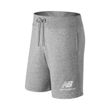 New Balance Men's Essentials Stacked Logo Shorts - Grey (MS91584AG)