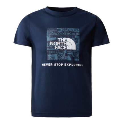 The North Face Boy's S/S Redbox Tee Kid's (7-16 Years) - Summit Navy (NF0A82E98K2)