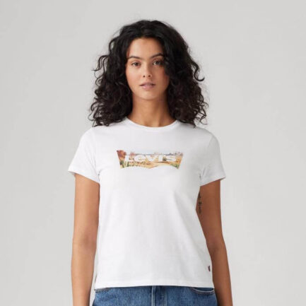 Levi's The Perfect Tee Women's - White Cactus Woodpecker (173693007)