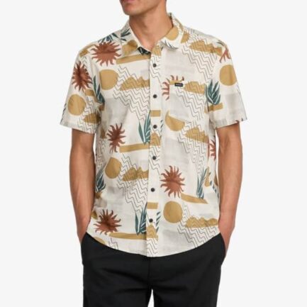 Rvca Anytime S/S Shirt Men's - Natural (AVYWT00489-NAT)