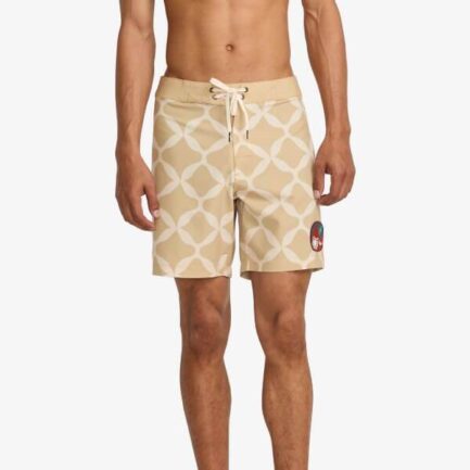 Rvca La Ornament 17" Boardshort Μαγιό Ανδρικό - Ochre (23A081510-OCR)