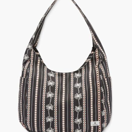 Volcom Schoolyard Canvas Hobo Tote Τσάντα Γυναικεία - Black Combo (VMXX086WEE-BLC)