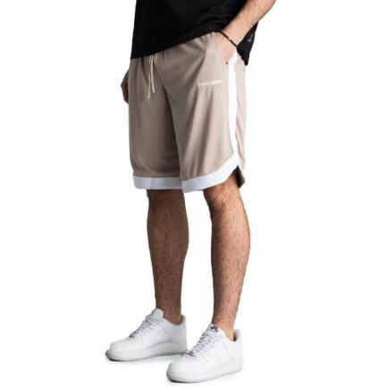 Pegador Melcom Logo Basketball Shorts Men's - Dark Stone White (PGDR-4699-540)