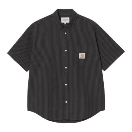 Carhartt WIP Toland Κοντομάνικο Πουκάμισο Ανδρικό - Toland Stripe/Black (I035151-31RXX)