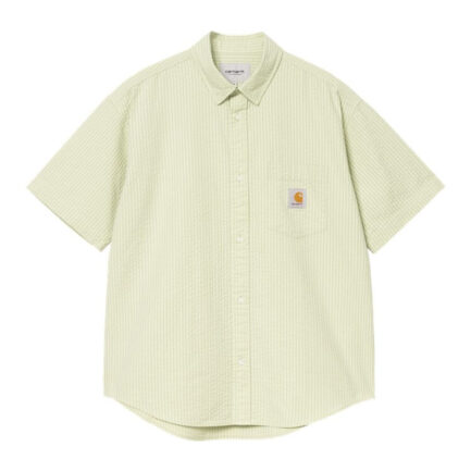 Carhartt WIP Toland Κοντομάνικο Πουκάμισο Ανδρικό - Toland Stripe/Pale Olive (I035151-31UXX)