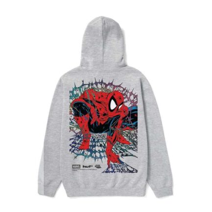 HUF x Marvel Spider-Man Arachknight FZ Φούτερ Ανδρικό - Heather Grey (PF00824-GREY)
