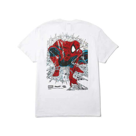 HUF x Marvel Spider-Man Arachknight Gold T-Shirt Men's - White (TS02723-WHITE)