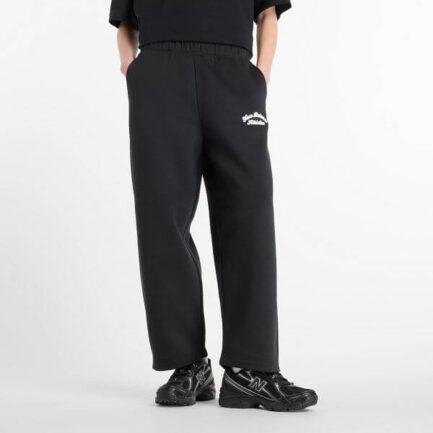 New Balance Linear Heritage Fleece Barrel Leg Pant Φόρμα Γυναικεία - Black (WP53500BK)