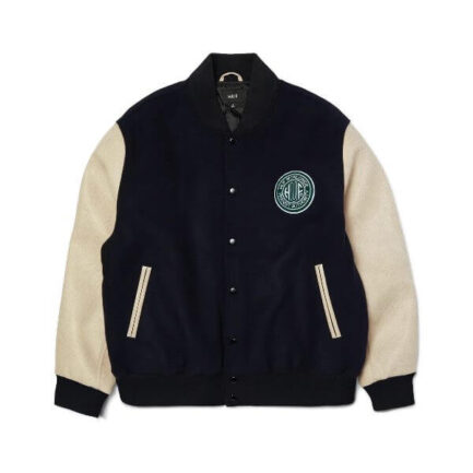 HUF Global Transit Varsity Jacket Men's - Navy (JK00476-NAVY)