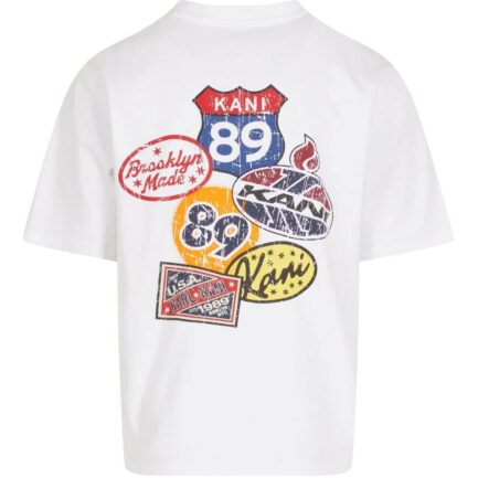 Karl Kani Retro Patch Print T-Shirt Ανδρικό - White (KM253-001-2)