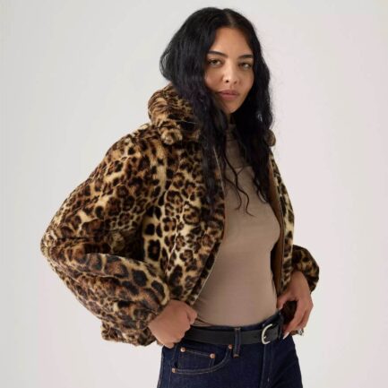 levis sherpa mpoufan gynaikeio leopar
