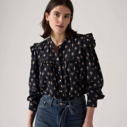 Levi's Gianna Long Sleeve Blouse Μακρυμάνικη Μπλούζα Γυναικεία - Black Floral (A86880019)