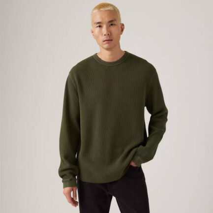 Levi's Long Sleeve Relaxed Thermal T-Shirt Men's - Green (A92490019)