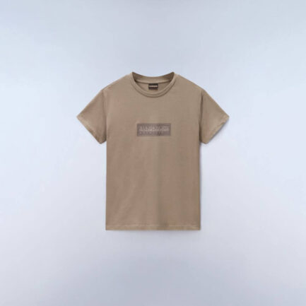 Napapijri Box Logo T-Shirt Women's - Fallen Rock (NP0A4IP1N1T)