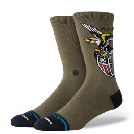 Stance The Eagle Crew Socks Unisex - Military Green (A555C25THE-MGN)