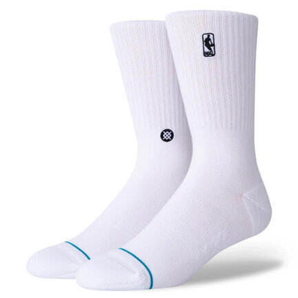 Stance X NBA Logoman Crew Socks - White (A558A20LOG-WHT)