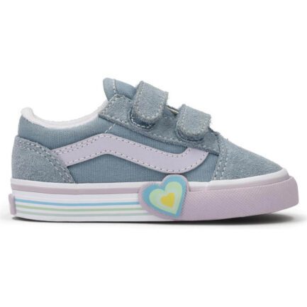 Vans Toddler Old Skool Velcro Heart Shoes Παπούτσια Παιδικά (1-4 Ετών) - Citadel (VN000D4SCFL)