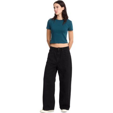 Volcom Beeggy Denim Pant Παντελόνι Γυναικείο - Black Combo (B1912500-BLC)