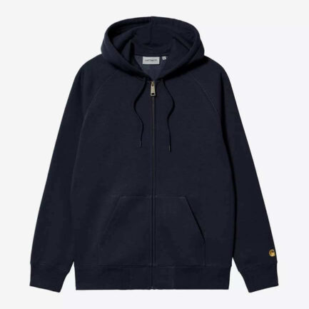 Carhartt WIP Hooded Chase Jacket Men's - Dark Navy/Gold (I033664-00HXX)