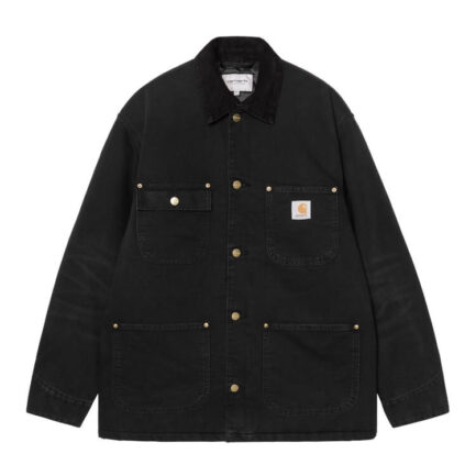 Carhartt WIP OG Chore Coat Jacket Μπουφάν Ανδρικό - Black/Black Stone Canvas (I035613-00E4O)