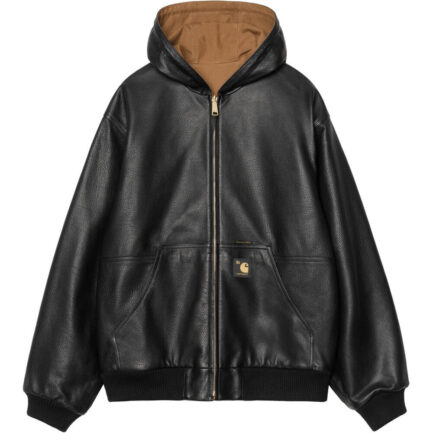 Carhartt WIP 50 Years Anniversary OG Active Jacket Leather Μπουφάν Ανδρικό - Black/Hamilton Brown (I035967-3R0XX)