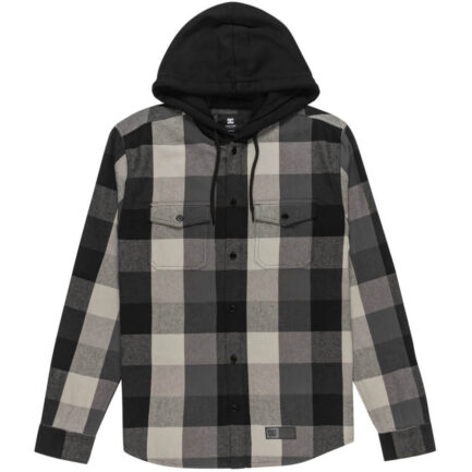 DC Ruckus Hooded Shirt Μακρυμάνικο Πουκάμισο Ανδρικό - Black (ADYWT03104-KVJ0)