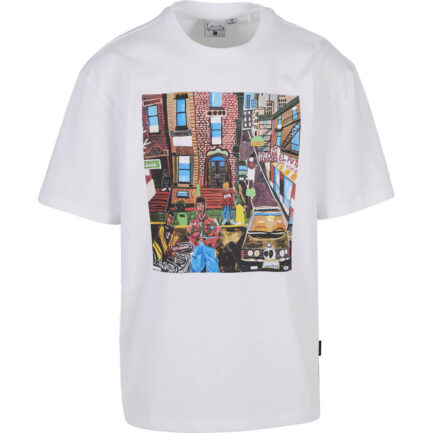 Karl Kani Woven Signature Collaboration Oversized T-Shirt Ανδρικό - White (KM262-017-1)