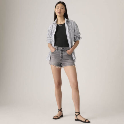 Levi's 501® Original High Rise Jean Shorts Τζιν Σορτς Γυναικείο - Grey (563270405)