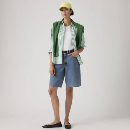 Levi's Baggy Dad Jort Jean Shorts Τζιν Βερμούδα Γυναικεία - Blue (000MJ0016)