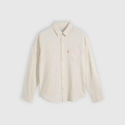 Levi's Sunset Pocket Linen Long Sleeve Shirt Men's - Cream (857460197)