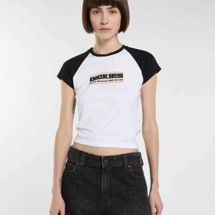 Dickies Derby Raglan T-Shirt Γυναικείο - White (DK0A883A0WH)