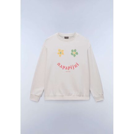 Napapijri Antimony Crewneck Sweatshirt Women's - White Whisper (NP0A4HHHN1A)