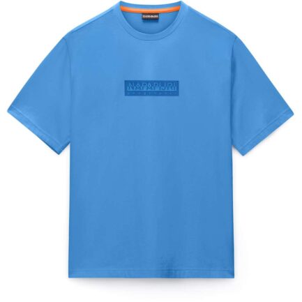 Napapijri Box Logo T-Shirt Men's - Light Blue (NP0A4IFLB9A)