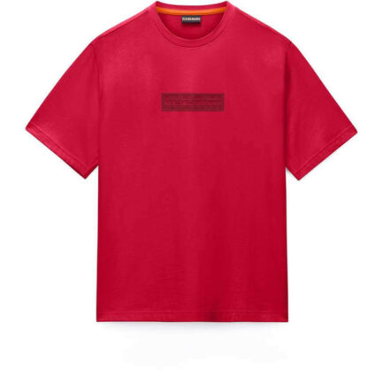 Napapijri Box Logo T-Shirt Men's - Red (NP0A4IFLRAQ)