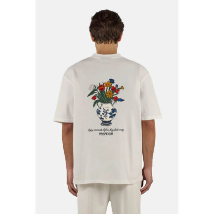 Pegador Ravello Oversized T-Shirt Ανδρικό - Washed Warm White (PGDR-6838-551)