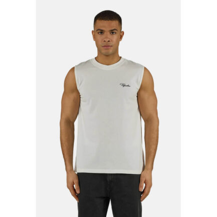Pegador Signar Sleeveless T-Shirt Men's - Washed Warm White/Black (PGDR-5087-551/001)