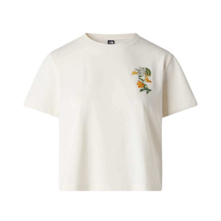The North Face Flora Embroidered Regular T-Shirt Γυναικείο - White Dune (NF0A8G9QQLI)
