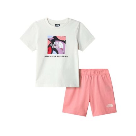 The North Face NSE Box Play Regular Σετ Παιδικό (2-7 Ετών) - White Dune/Coral (NF0A8G1HN9W)