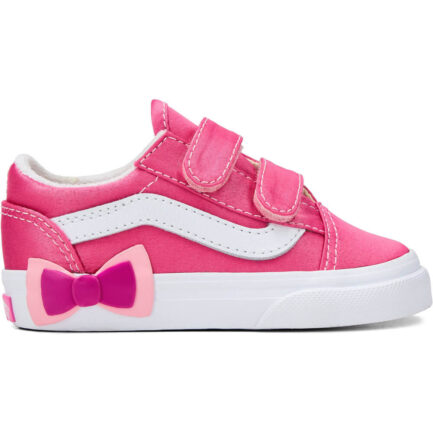 Vans Toddler Old Skool Velcro Bow Shoes Παπούτσια Παιδικά (1-4 Ετών) - Pink Fizz (VN000E9WFRQ)