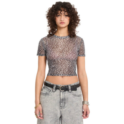 Volcom Rawly Knit Mesh Top Γυναικείο - Black White (B0112612-BWH)